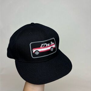 Mens Flat Brim Hat Dad Red Truck
